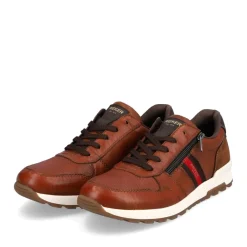 Best Rieker Sznurowane Buty Meskie Karmelowo-Brazowo-Ognistoczerwone