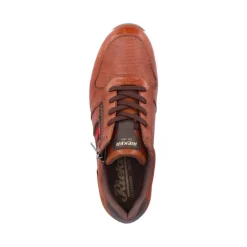 Best Rieker Sznurowane Buty Meskie Karmelowo-Brazowo-Ognistoczerwone