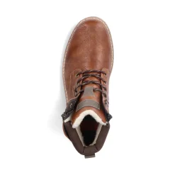 Clearance Rieker Sznurowane Buty Meskie W Kolorze Karmelowo-Brazowym