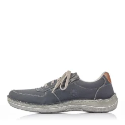 Best Rieker Sznurowane Buty Meskie W Kolorze Oceanicznym Niebiesko-Szarym