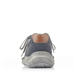 Best Rieker Sznurowane Buty Meskie W Kolorze Oceanicznym Niebiesko-Szarym