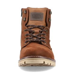 New Rieker Sznurowane Buty Meskie W Kolorze Nugatowo-Brazowym