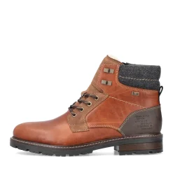 New Rieker Sznurowane Buty Meskie W Kolorze Karmelowo-Brazowym
