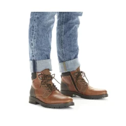 New Rieker Sznurowane Buty Meskie W Kolorze Karmelowo-Brazowym