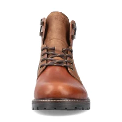 New Rieker Sznurowane Buty Meskie W Kolorze Karmelowo-Brazowym