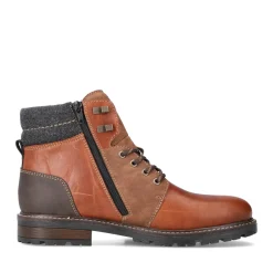 New Rieker Sznurowane Buty Meskie W Kolorze Karmelowo-Brazowym