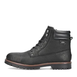 Best Rieker Sznurowane Buty Meskie W Kolorze Glebokiej Czerni