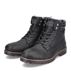 Best Rieker Sznurowane Buty Meskie W Kolorze Glebokiej Czerni