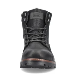 Best Rieker Sznurowane Buty Meskie W Kolorze Glebokiej Czerni