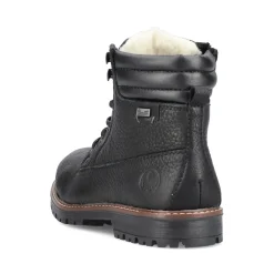 Best Rieker Sznurowane Buty Meskie W Kolorze Glebokiej Czerni
