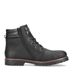 Best Rieker Sznurowane Buty Meskie W Kolorze Glebokiej Czerni