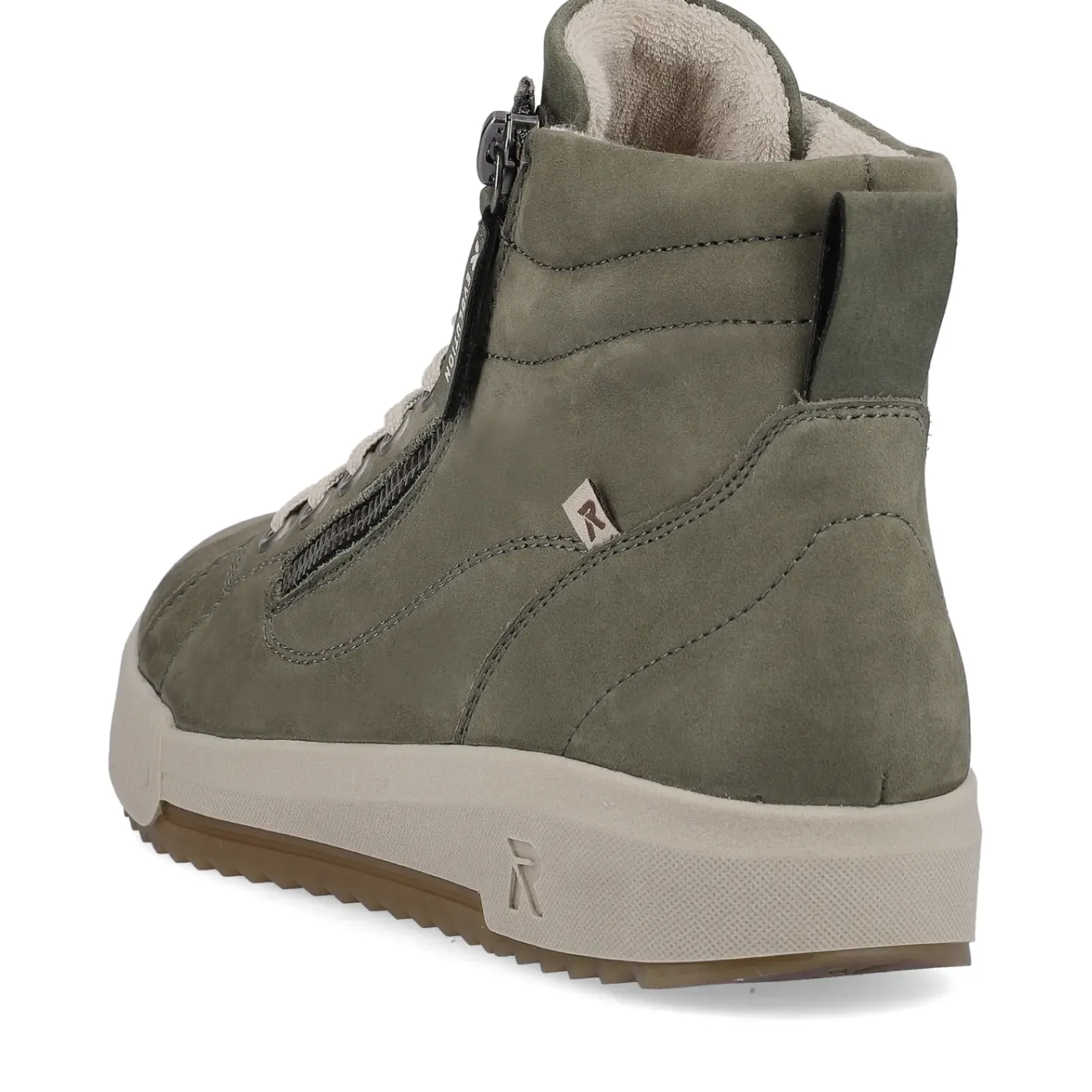 New Rieker Wysokie Tenisowki Damskie W Kolorze Khaki W Kolorze Zielonym