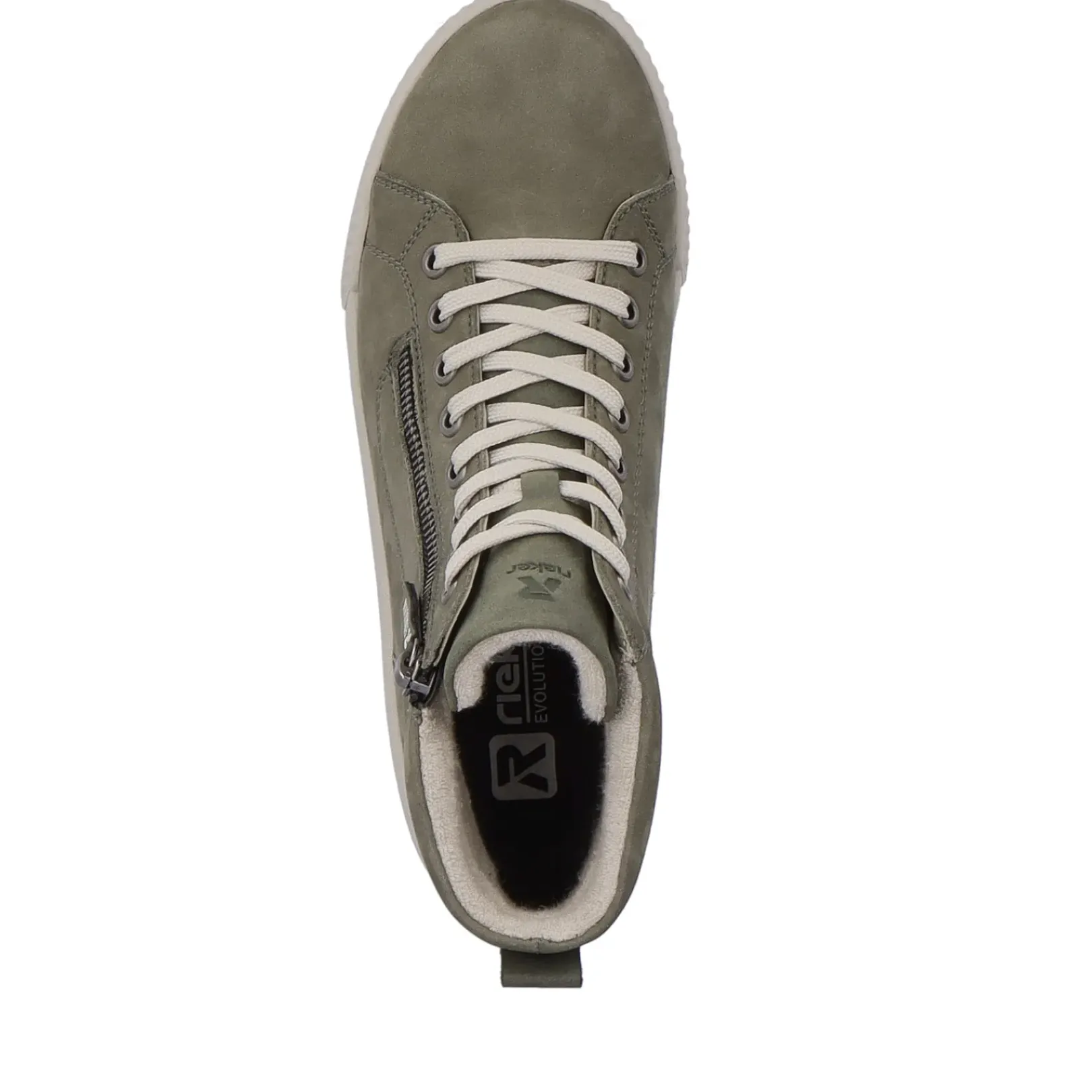 New Rieker Wysokie Tenisowki Damskie W Kolorze Khaki W Kolorze Zielonym